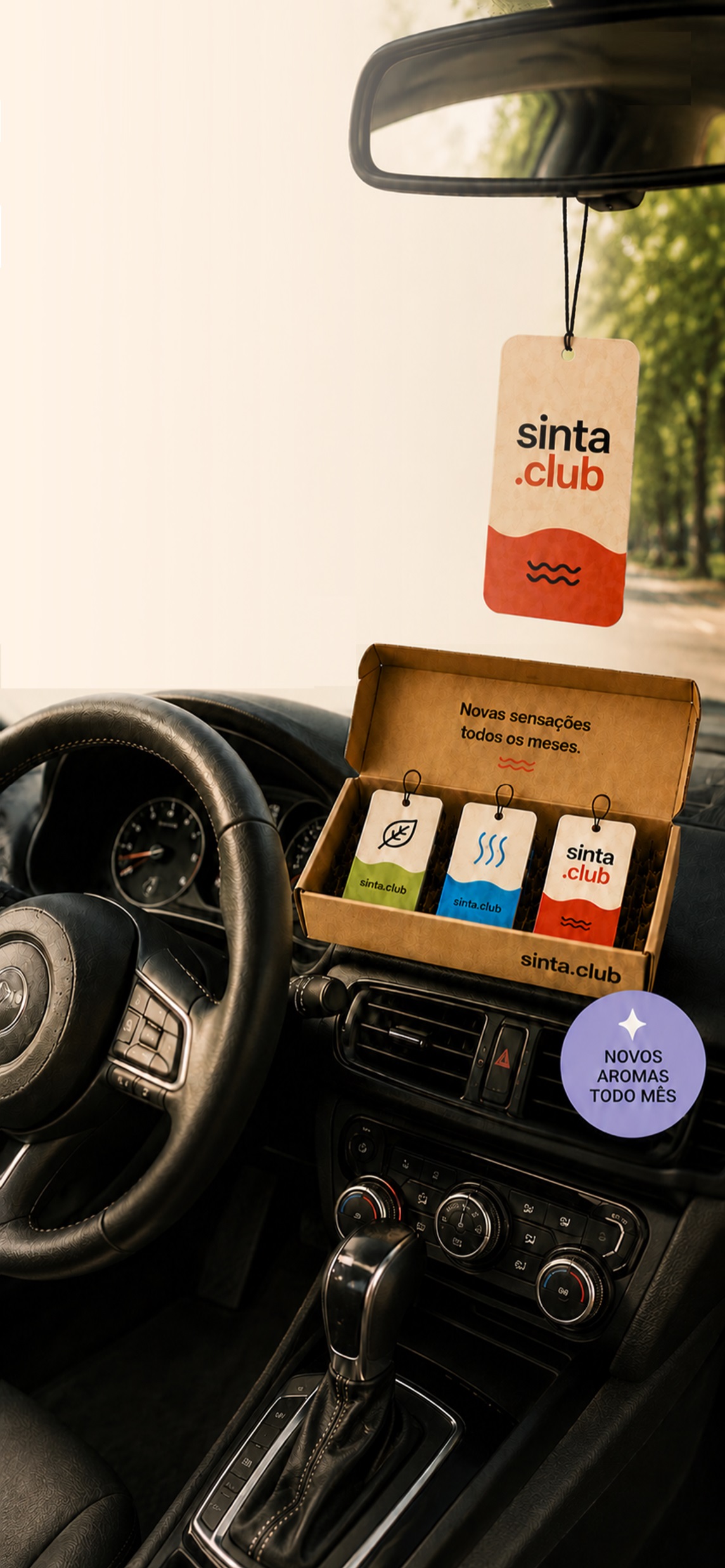 Interior do carro com kit Sinta Club